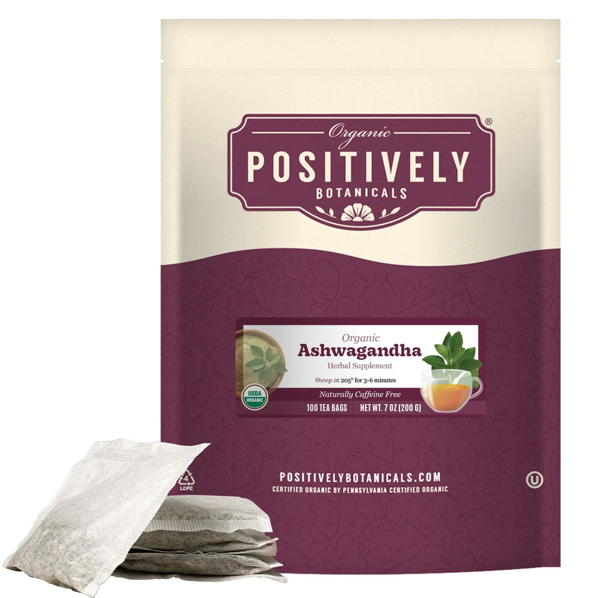 Organic Ashwagandha - Botanical Tea Bags - Image 2
