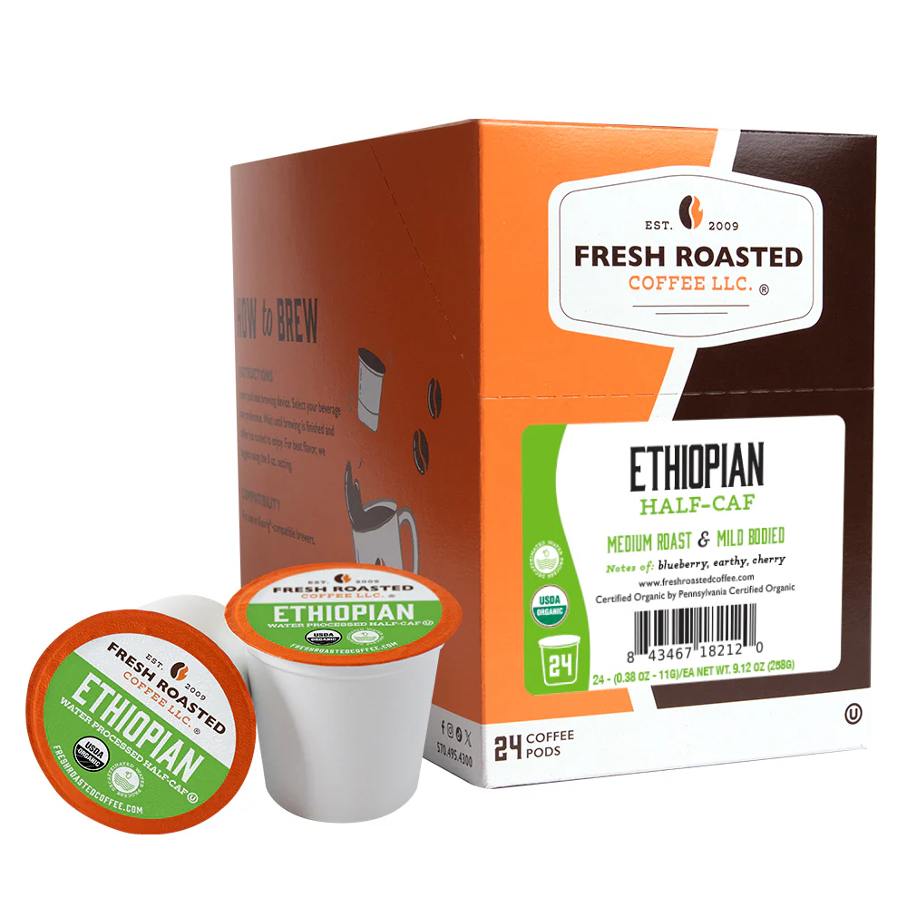 Organic Ethiopian Water-Processed Half Caf - Classic Coffee Pods - Image 2