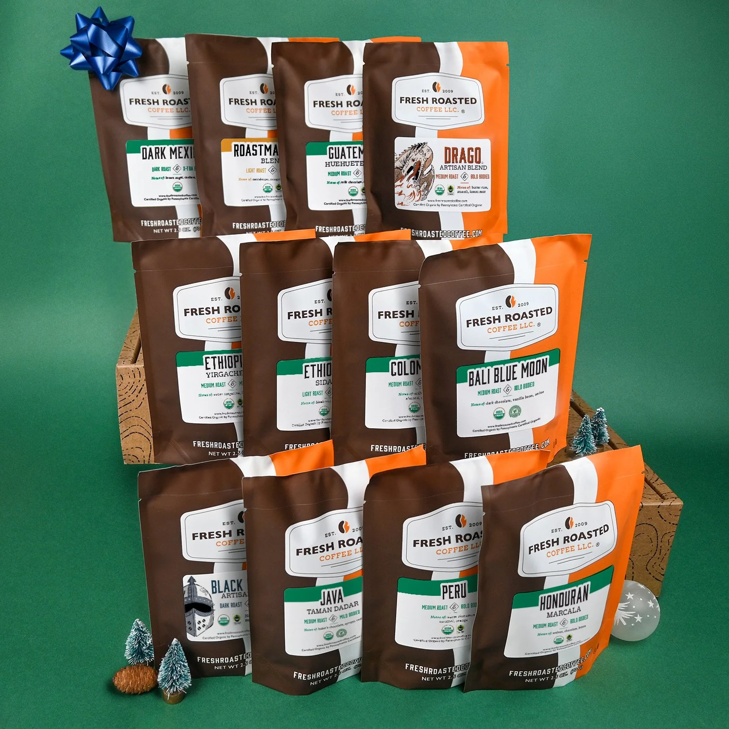 FRC Coffee Bean Gift Box - Organic Certified Selections - Image 2