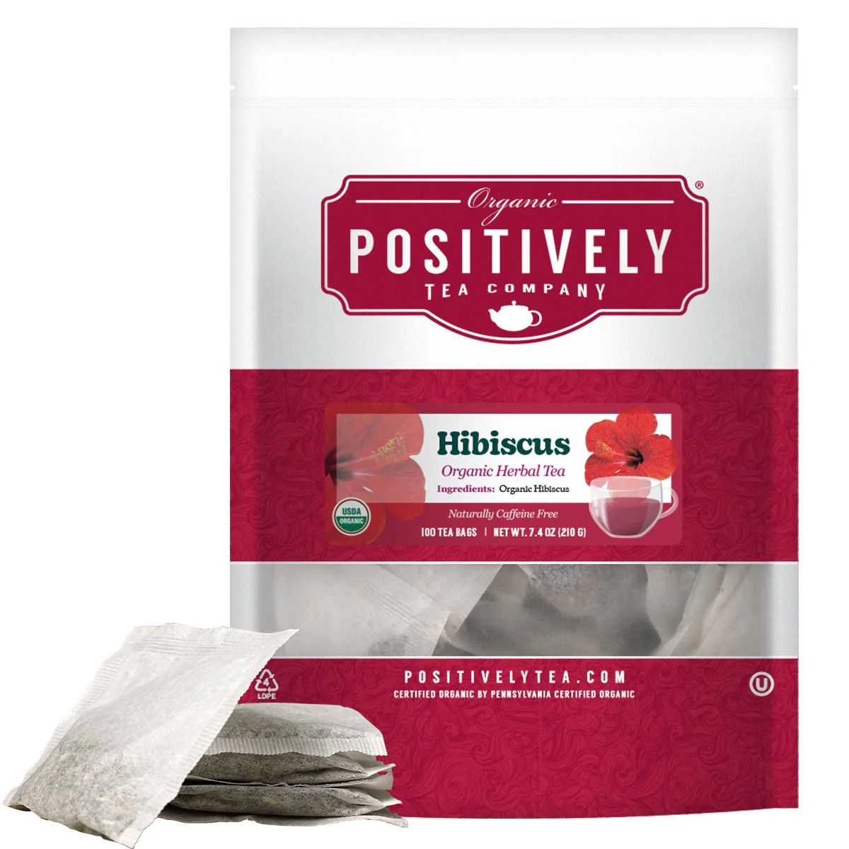 Organic Hibiscus Tisane - Tea Bags - Image 2