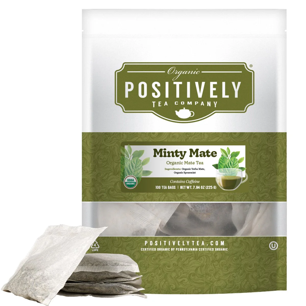 Organic Minty Mate - Tea Bags - Image 2