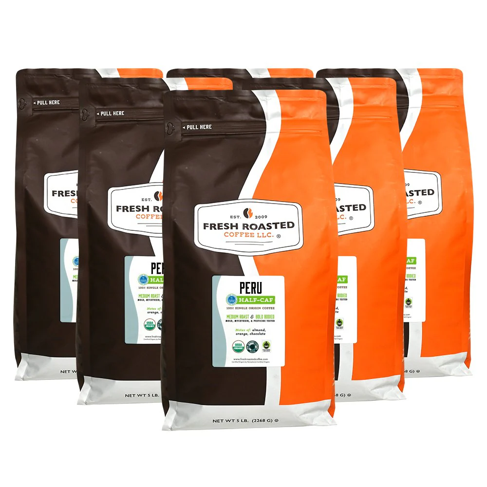 Organic Peru Water-Processed Half Caf - Roasted Coffee - Image 5