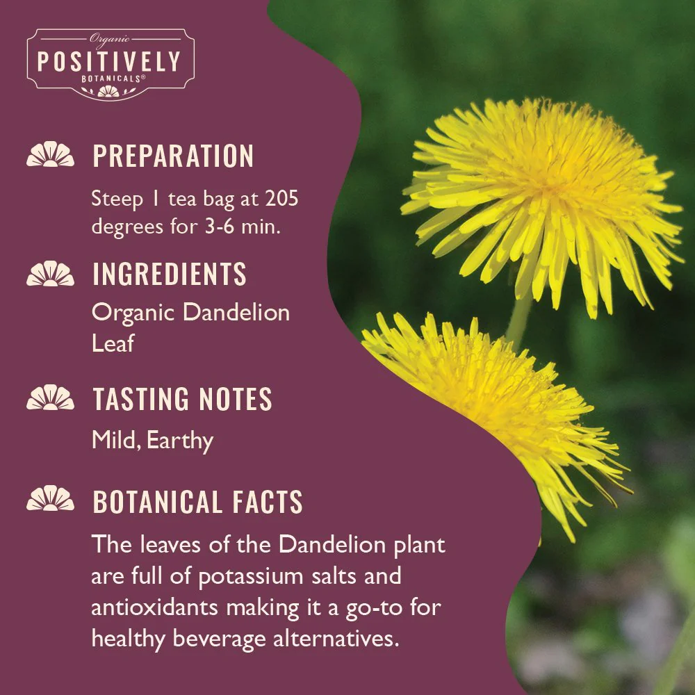 Organic Dandelion Leaf - Botanical Tea Bags - Image 4