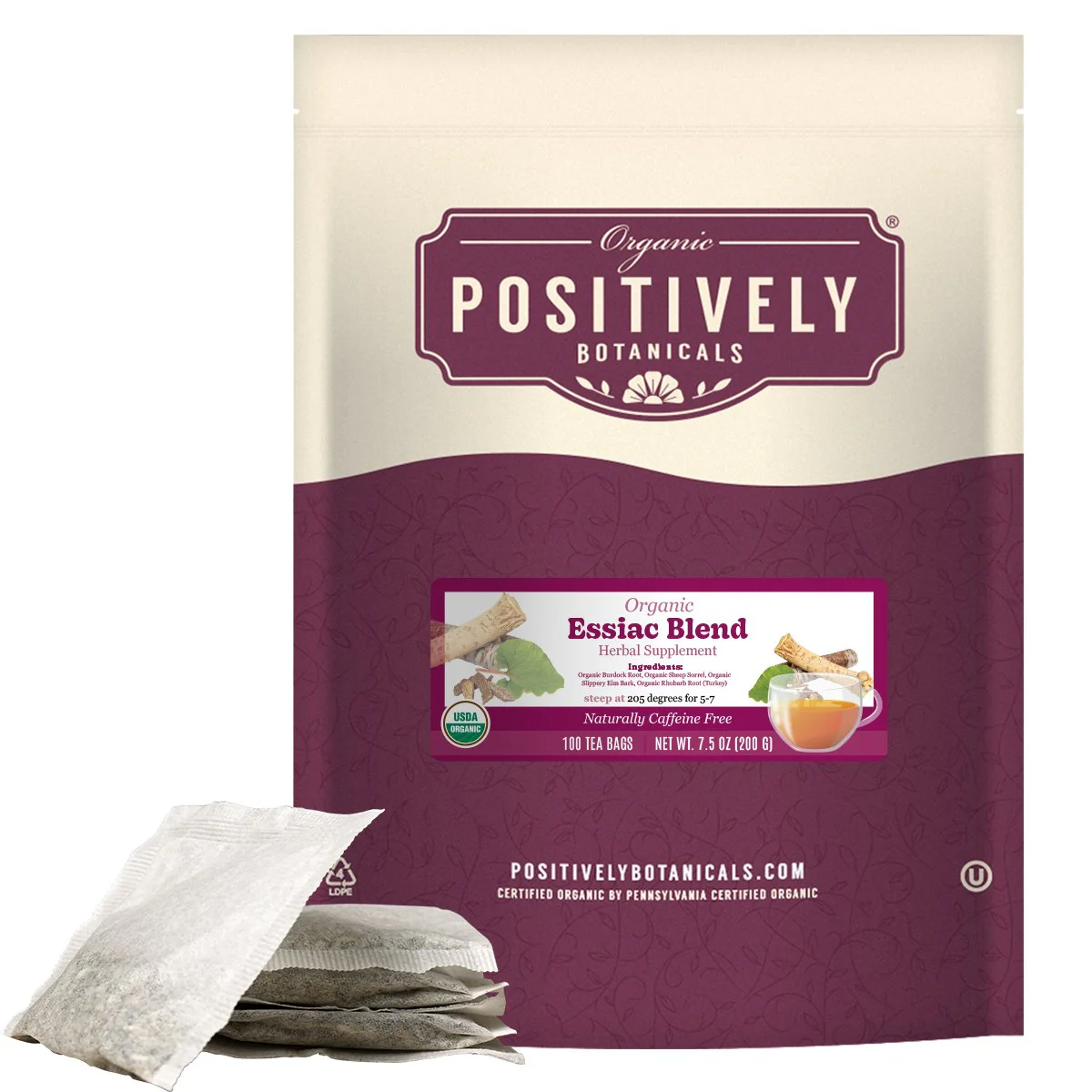 Organic Essiac Blend - Botanical Tea Bags - Image 2