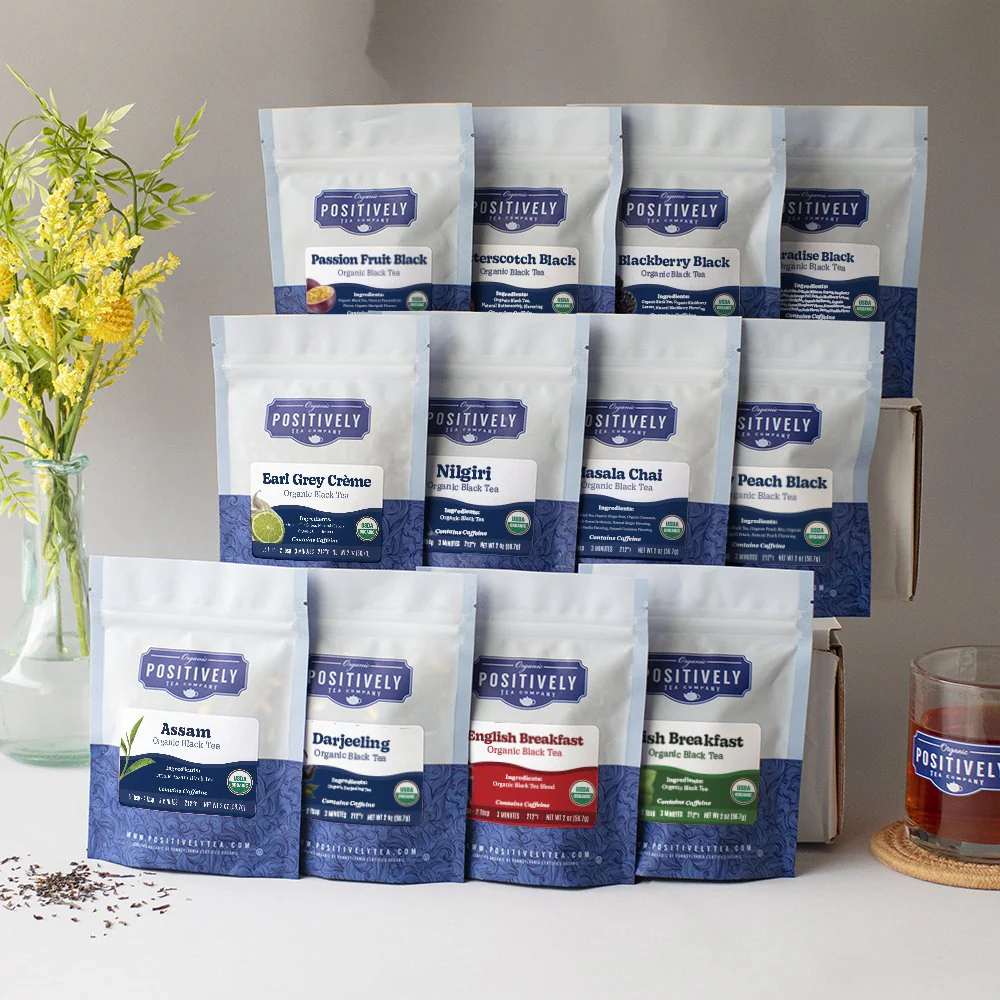 Organic Traditional & Flavored Black Tea Flight - Loose Leaf Tea Sampler - Image 2