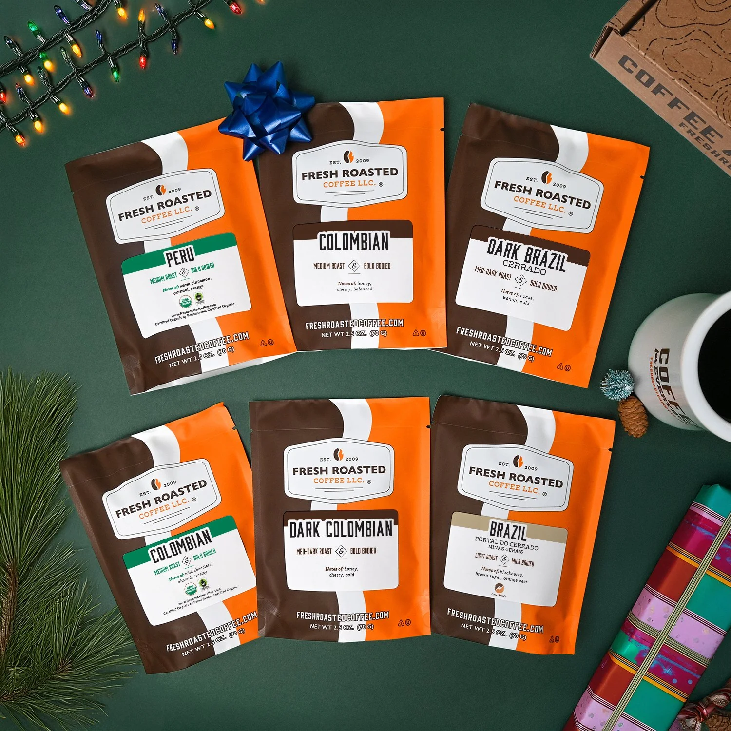 Fresh Roasted Six Pack Sampler - South American Coffee - Image 2