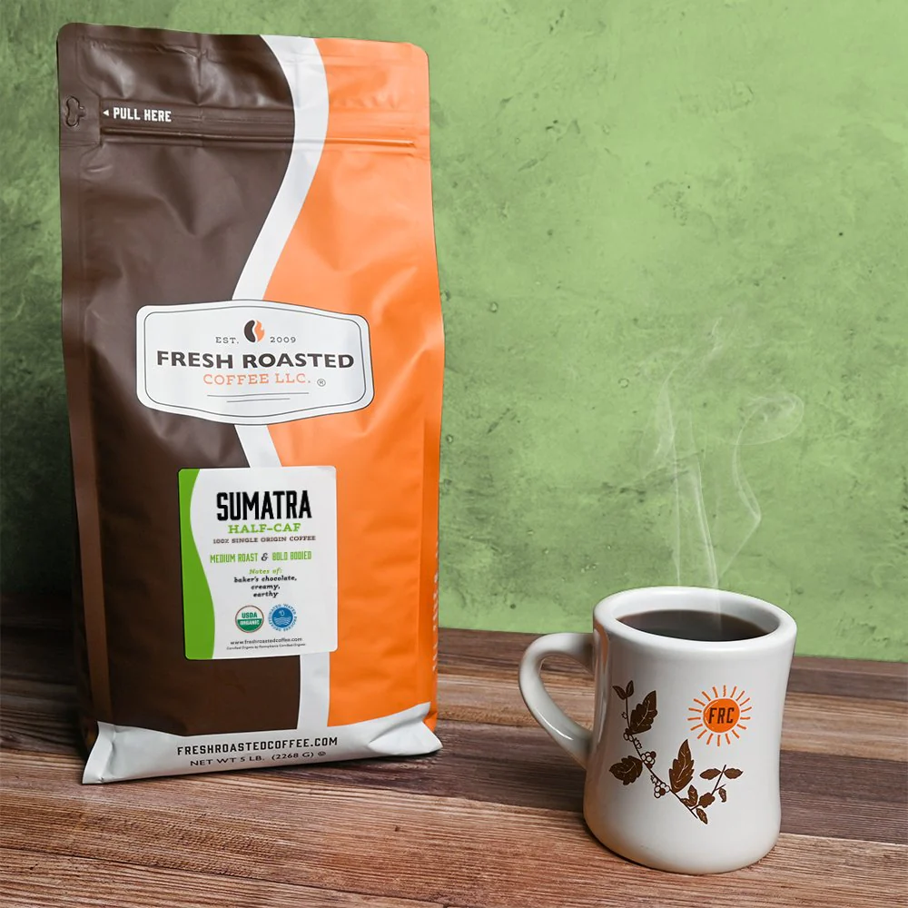 Organic Sumatra Water-Processed Half Caf - Roasted Coffee - Image 12